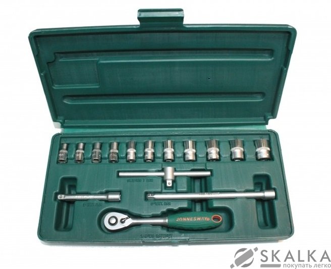 Набор торцевых головок Jonnesway 1/4"DR 4-14 15 шт (S04H2715S) На фото Набор торцевых головок Jonnesway 1/4"DR 4-14 15 шт (S04H2715S)