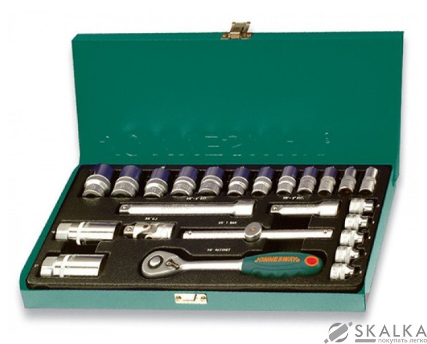 Набор торцевых головок Jonnesway 3/8"DR 6-22 мм 25 шт (S04H3125S) На фото Набор торцевых головок Jonnesway 3/8"DR 6-22 мм 25 шт (S04H3125S)