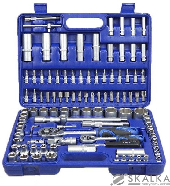 Набор инструмента Стандарт 1/4" 1/2" 108ед 6 граней (ST-0108-6) На фото Набор инструмента Стандарт 1/4" 1/2" 108ед 6 граней (ST-0108-6)