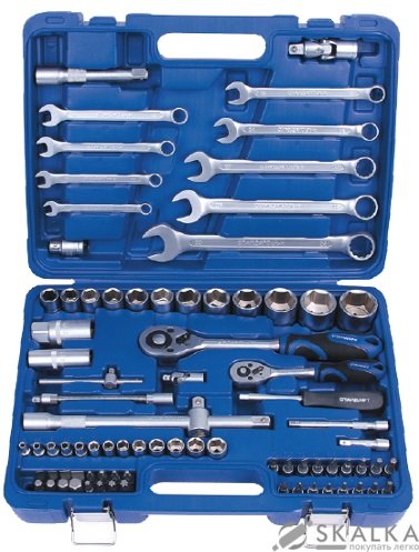 На фото Набор инструмента Стандарт комбинированный 1/4" 1/2" 82 ед (ST-0082)