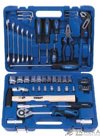 На фото Набор инструмента Стандарт комбинированный 1/4" 1/2" 59 ед (ST-0059)