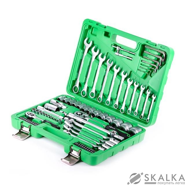 На фото Набор инструментов Intertool 1/2" & 1/4" 77 ед Cr-V (ET-6077)