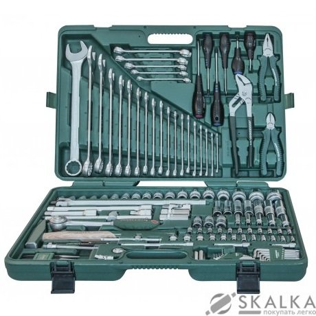 На фото Универсальный набор интсрументов Jonnesway 1/4" 1/2" 128 шт (S04H524128S)