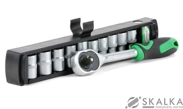 На фото Набор головок Intertool 10шт 1/4" 5,6,7,8,9,10,11,12,13,14мм с трещеткой (ET-6008)