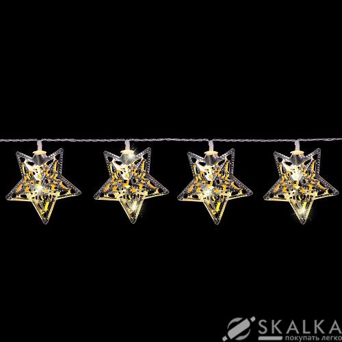 На фото Гирлянда Luca Lighting Серебристые звезды Luca 1.35 м (372726)