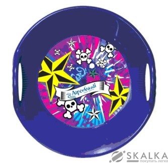 На фото Санки-тарелка Alpen Ufo Graffiti IML синие (991101)