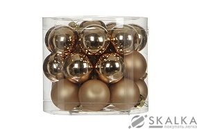Елочные шарики House of Seasons комплект 24 шт шампань (1028659) На фото Елочные шарики House of Seasons комплект 24 шт шампань (1028659)