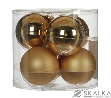 Елочные шарики House of Seasons комплект 6 шт шампань (1028670) На фото Елочные шарики House of Seasons комплект 6 шт шампань (1028670)