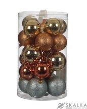 Елочные шарики House of Seasons комплект 23 шт микс золотистый, серебристый (1028481) На фото Елочные шарики House of Seasons комплект 23 шт микс золотистый, серебристый (1028481)