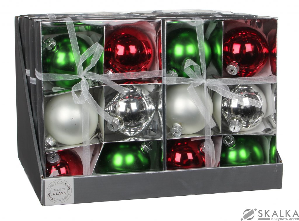 На фото Елочные шарики Christmas House комплект 6 шт (1013771)