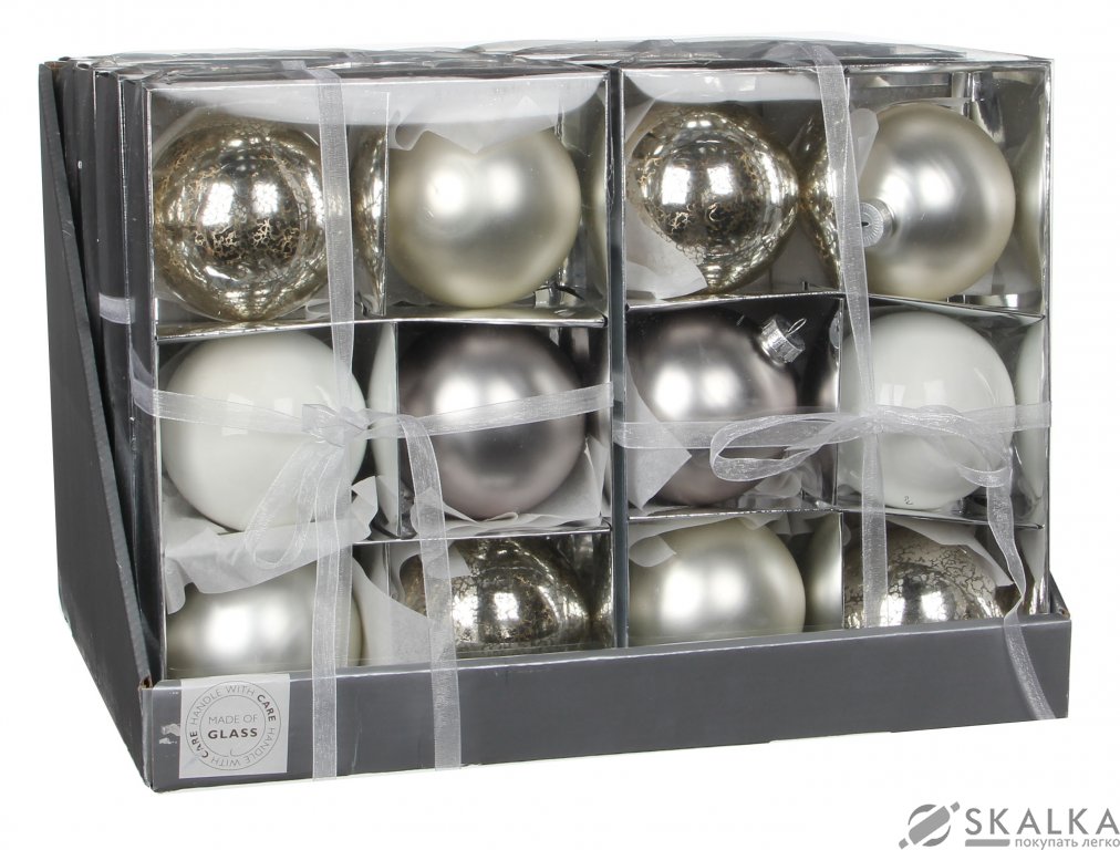 На фото Елочные шарики Christmas House комплект 6 шт (1013751)