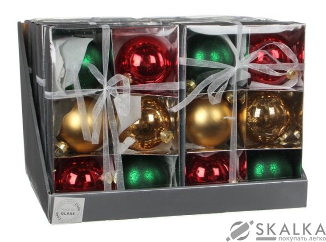 На фото Елочные шарики Christmas House комплект 6 шт (1013777)