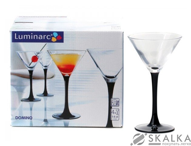 На фото Набор бокалов для мартини 140 мл 4 шт Luminarc Domino (E9486)