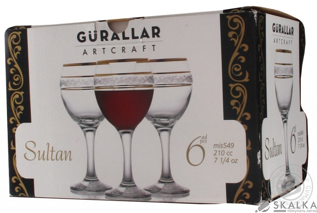 На фото Набор бокалов LAV MISKET для красного вина 210 мл 6 шт (31-146-089)