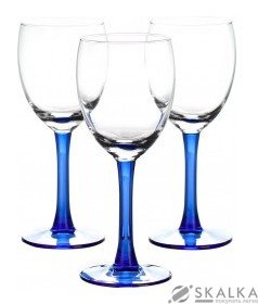 На фото Набор бокалов для вина Libbey Clarity 190 мл  синие 3 шт (31-225-054)