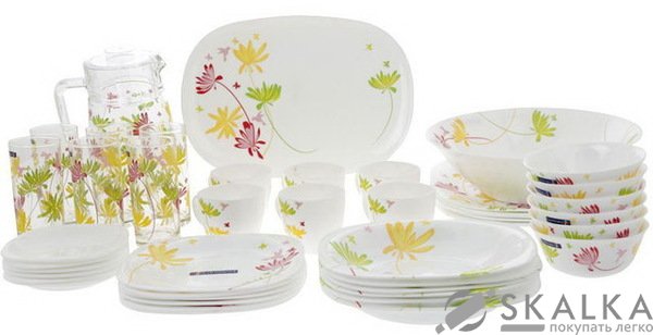 Сервиз столовый Luminarc Carine Crazy Flower 46 предметов (N7094) На фото Сервиз столовый Luminarc Carine Crazy Flower 46 предметов (N7094)