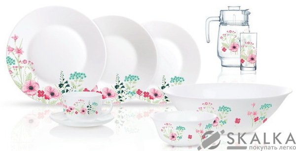 На фото Сервиз Luminarc Essence Rose Pompon 46 предметов (N2083)