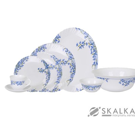 На фото Сервиз столовый Arcopal Aliya Blue 38 предметов (L7796)