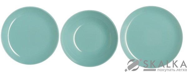На фото Сервиз столовый Luminarc Arty Soft Blue 18 предметов (L3650)