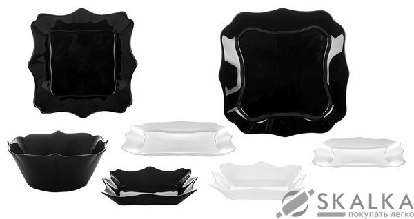 Сервиз столовый Luminarc Authentic Black&White 19 предметов (E6195) На фото Сервиз столовый Luminarc Authentic Black&White 19 предметов (E6195)