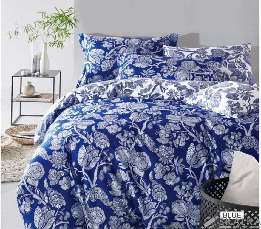 На фото Постельное белье Arya Хлопок 160х220 Blue Полуторное (TR1002868)