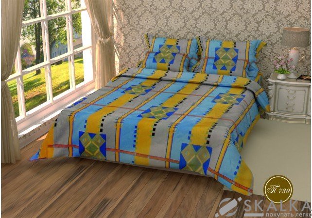 На фото Постельное белье Leleka-Textile Полиэстер 200х220 Евро