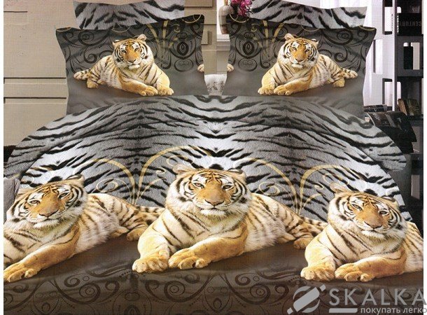 На фото Постельное белье Leleka-Textile Полисатин 145х210 Серое Полуторные