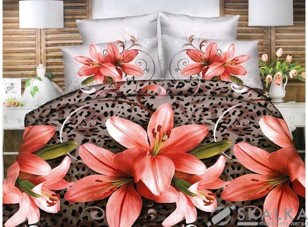 На фото Постельное белье Leleka-Textile Полисатин 200х220 Евро
