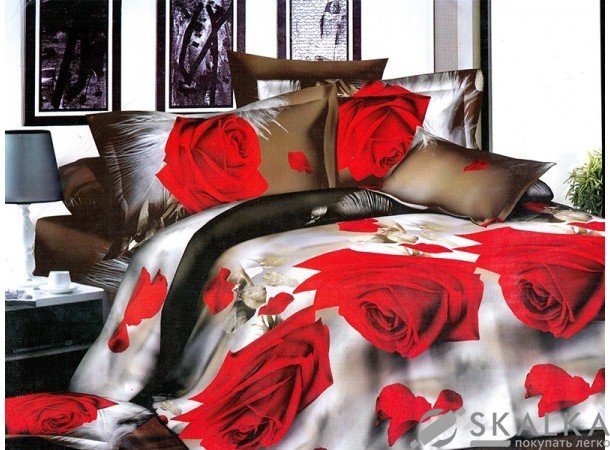 На фото Постельное белье Leleka-Textile Полисатин 200х220 Евро