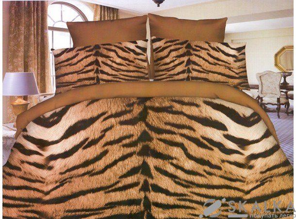 На фото Постельное белье Leleka-Textile Полисатин 175х210 Коричневое Двуспальное