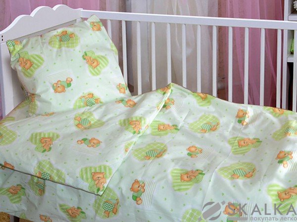 На фото Постельное белье Leleka-Textile Ранфорс 110х140 Белое Детское