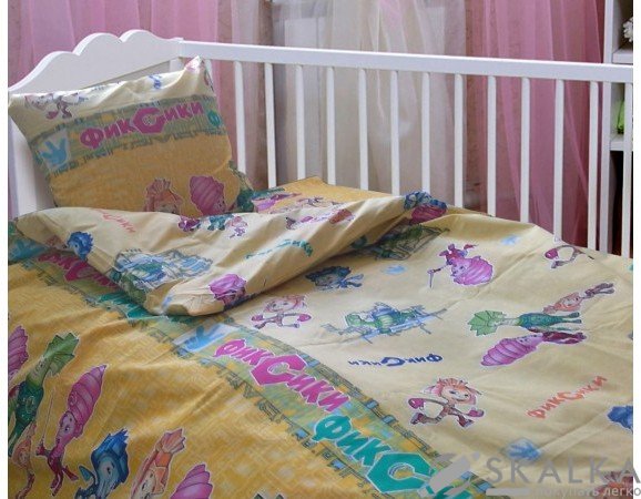 На фото Постельное белье Leleka-Textile Ранфорс 110х140 Желтое Детское