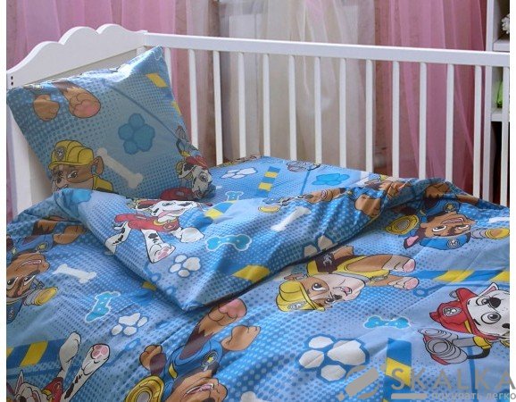 На фото Постельное белье Leleka-Textile Ранфорс 110х140 Синие Детское