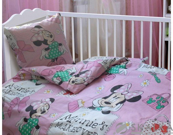 На фото Постельное белье Leleka-Textile Ранфорс 110х140 Розовое Детское