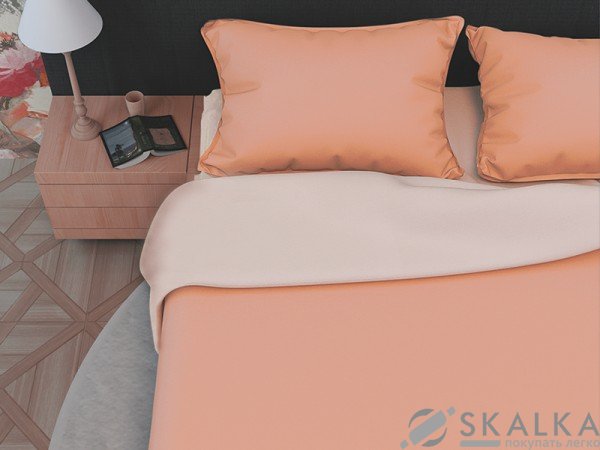 На фото Постельное белье Leleka-Textile Ранфорс 150х210 Розовое Полуторные