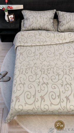 На фото Постельное белье Leleka-Textile Ранфорс 145х210 Бежевое Полуторные
