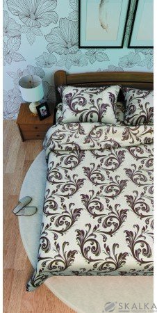 На фото Постельное белье Leleka-Textile Ранфорс 145х210 Бежевое Полуторные