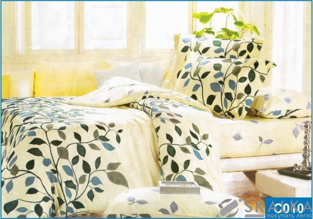 На фото Постельное белье Leleka-Textile Сатин 150х210 Желтое Полуторные