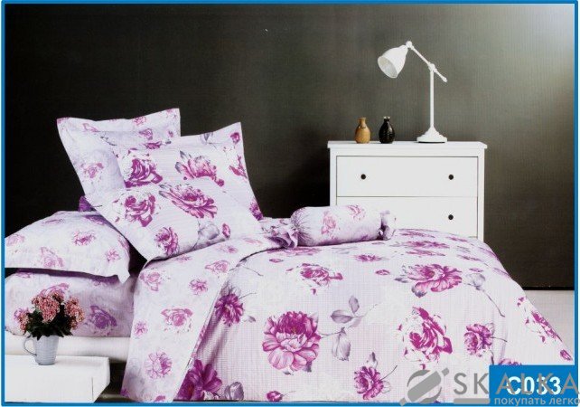 На фото Постельное белье Leleka-Textile Сатин 175х210 Розовое Двуспальное