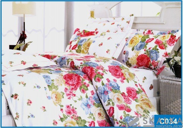 На фото Постельное белье Leleka-Textile Сатин 200х220 Белое Евро
