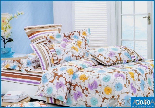 На фото Постельное белье Leleka-Textile Сатин 200х220 Евро