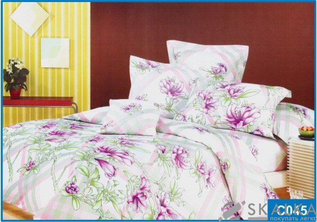 На фото Постельное белье Leleka-Textile Сатин 150х210 Розовое Полуторные