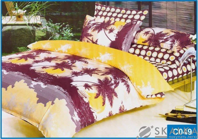 На фото Постельное белье Leleka-Textile Сатин 150х210х2 Семейное