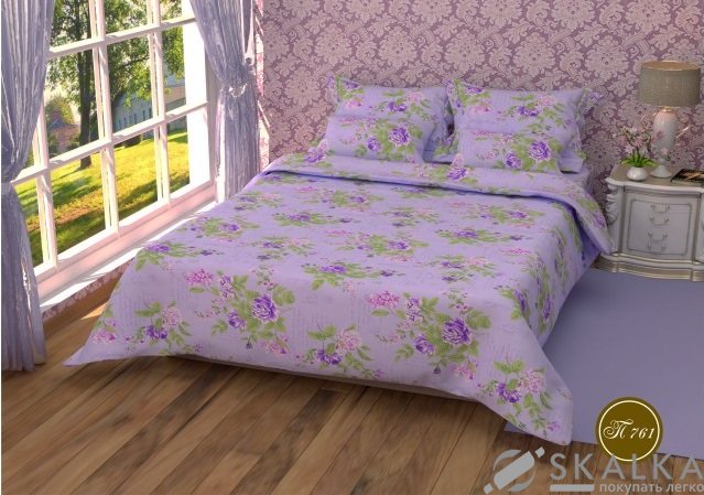 На фото Постельное белье Leleka-Textile Полиэстер 145х210 Сиреневое Полуторные