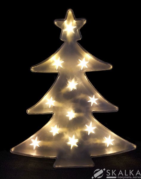 На фото Декоративная елочка Luca Lighting 29х35 см с голографическим эффектом (8712799736245)