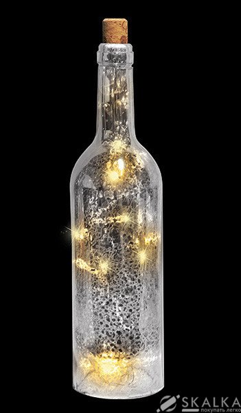 На фото Бутылка серебристая Edelman BV 7х28 см (8712799736375)