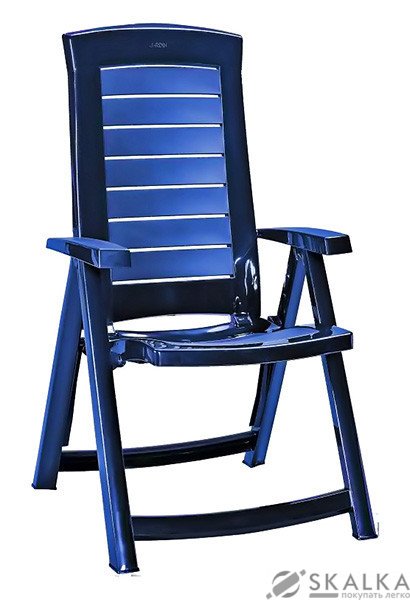 На фото Стул пластиковый Allibert Aruba синий (8711245131573)