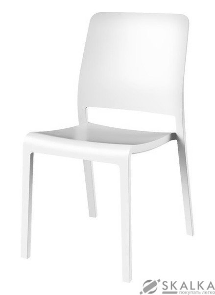 На фото Стул пластиковый Evolutif Charlotte Deco Chair белый (3076540146581)