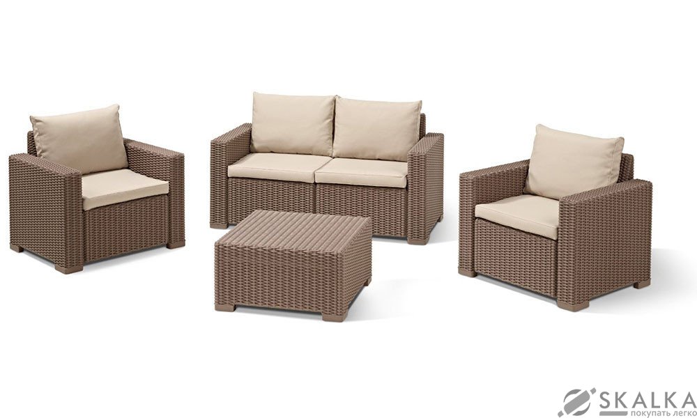 На фото Комплект садовой мебели Allibert California 2 Set (3253929127014)