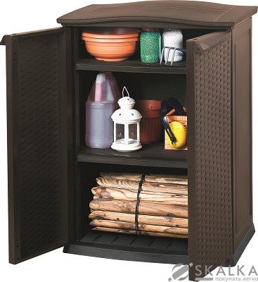 Ящик для хранения Keter Rattan style Base Shed Compact Garden 230 л коричневый (7290103652760) На фото Ящик для хранения Keter Rattan style Base Shed Compact Garden 230 л коричневый (7290103652760)